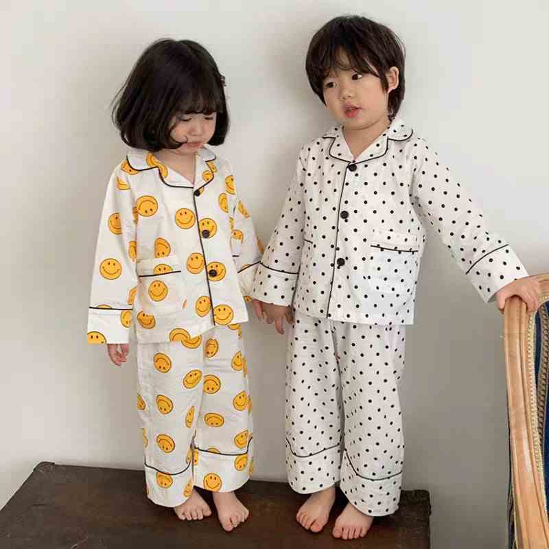 Set Quần Áo Ngủ Trẻ Em Pijama Cho Bé Trai Bé Gái Dài Tay Thoáng Mát Size Từ 10-26kg - B23 - Babimama