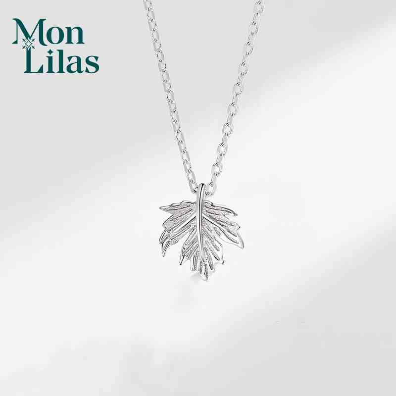 Vòng Cổ Bạc Hình Lá Thời Trang Xinh Xắn Bixue D032102 - MonLilas Jewelry