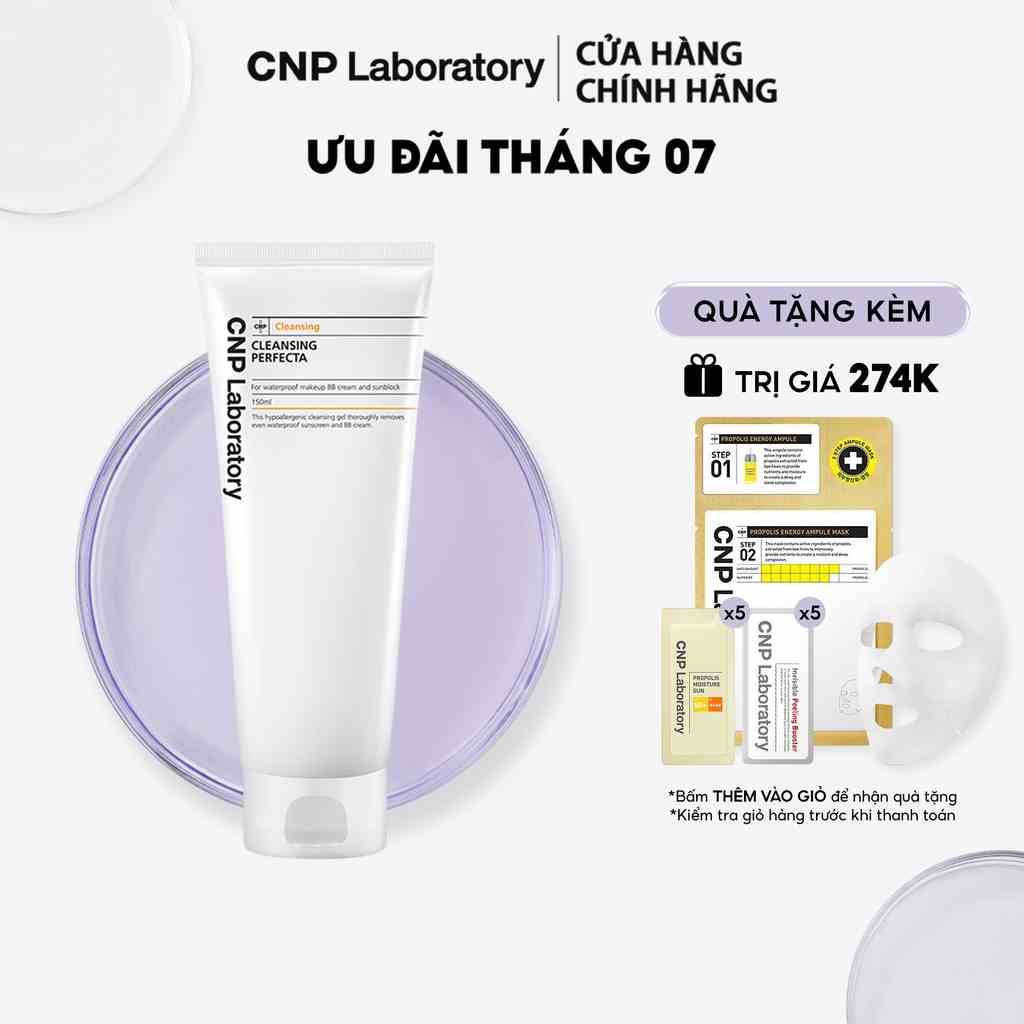 [Mã COSCNBE6 giảm 10% đơn 500K] Gel tẩy trang sạch sâu CNP Laboratory Cleansing Perfecta 150ml