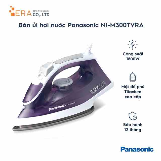 [Mã BMLTA35 giảm đến 35K đơn 99K] Bàn ủi hơi nước Panasonic PABU-NI-M300TVRA / NI-M300TARA