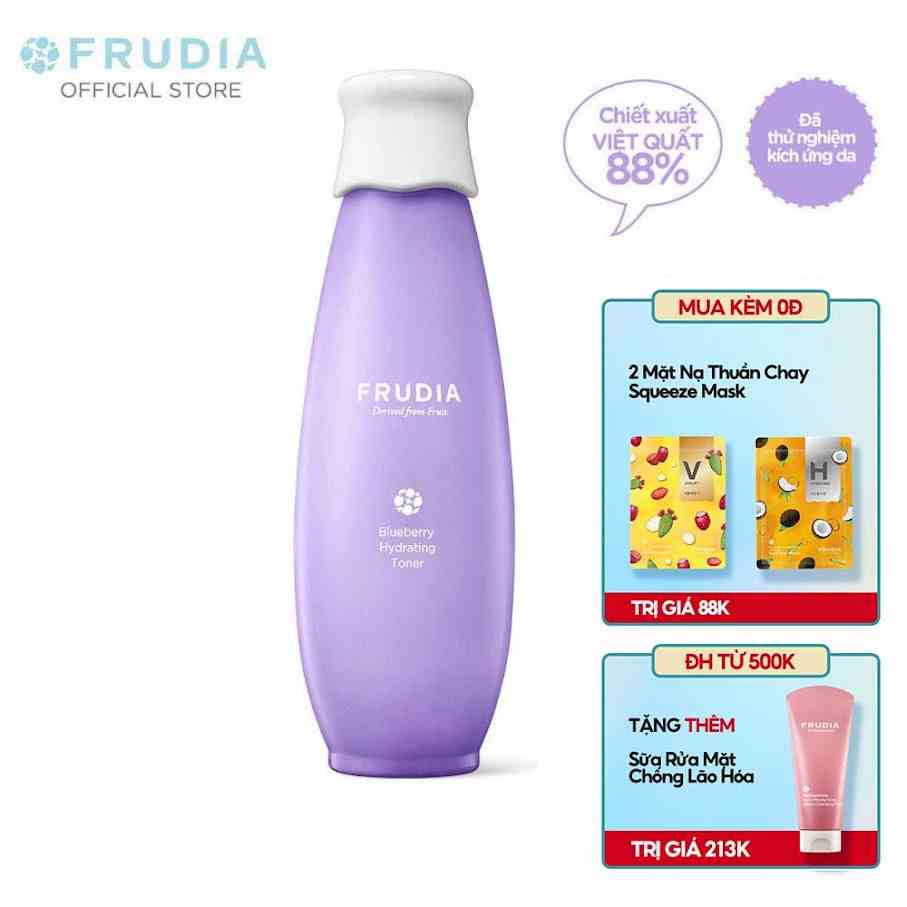 [Tặng 88k] Nước Hoa Hồng Dưỡng Ẩm Dành Cho Da Khô Từ Việt Quất Frudia Blueberry Hydrating Toner 195ml