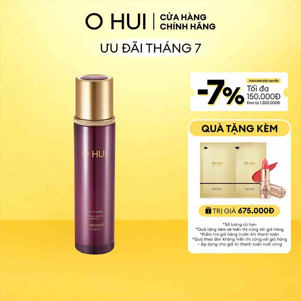 [Mã COSLUX07 giảm 120K đơn 1500K] Sữa dưỡng cải thiện nếp nhăn ngăn lão hóa OHUI Age Recovery Emulsion 140ml