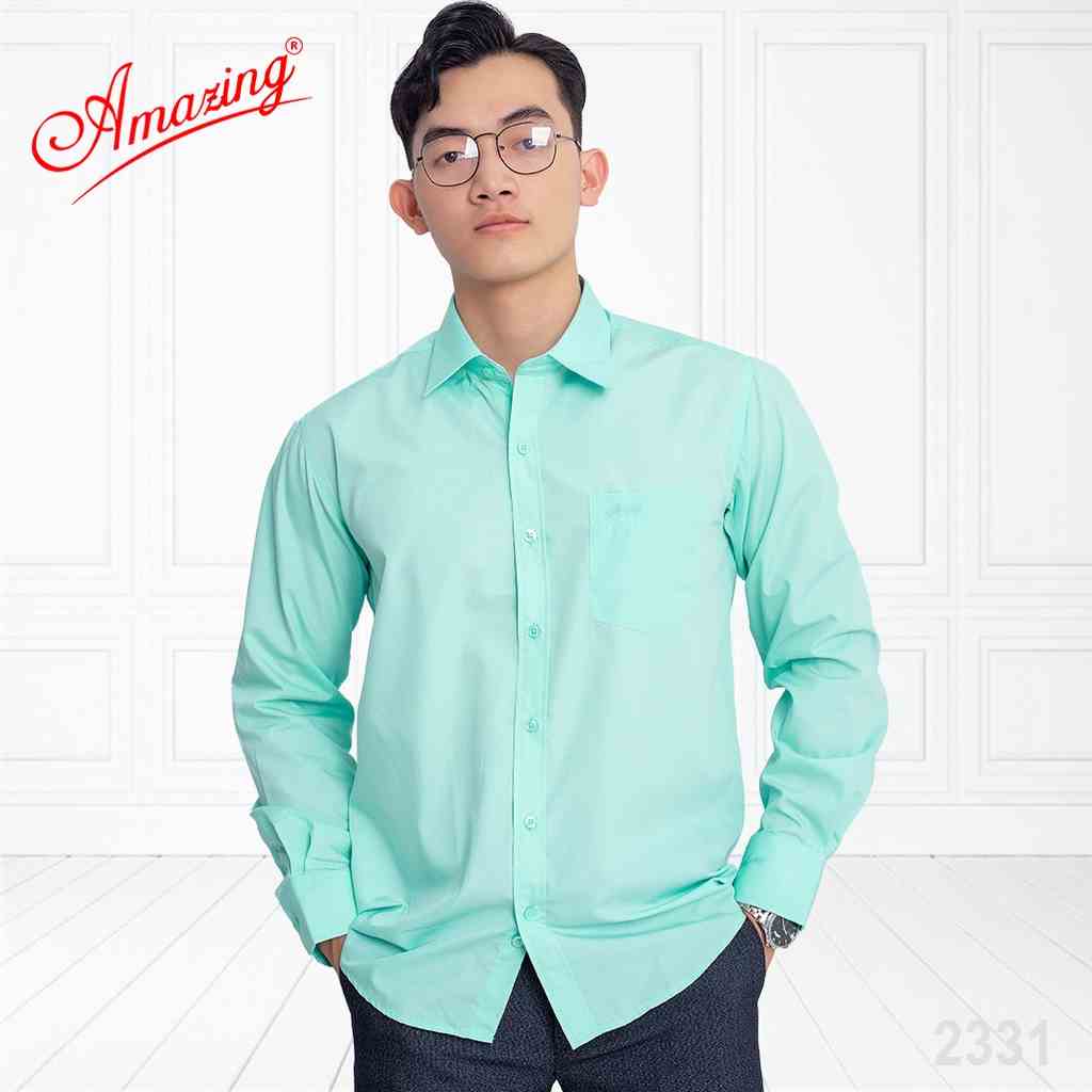 Áo sơ mi nam form rộng Amazing, vải KT silk mềm mát, thời trang công sở cao cấp, có size lớn