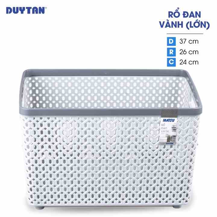 [Mã BMLTA35 giảm đến 35K đơn 99K] Rổ đan vành lớn nhựa DUY TÂN Matsu (37 x 26 x 24 cm) - 12163