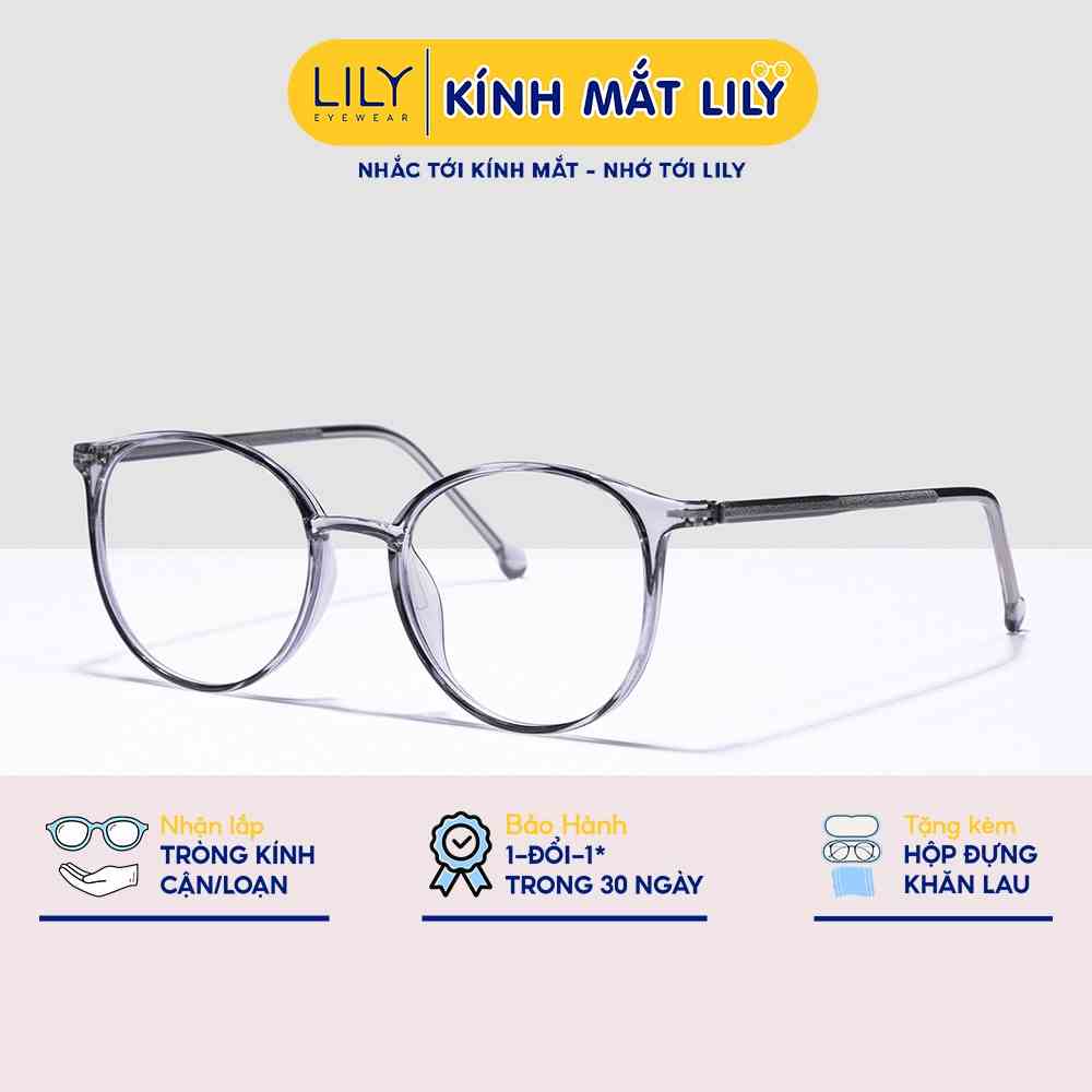 Gọng kính mắt cận thời trang thanh mảnh, nhựa dẻo phong cách Hàn Quốc Lilyeyewear 8250