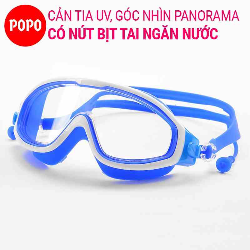 Kính bơi trẻ em chính hãng POPO 360 góc nhìn PANORAMA bảo vệ mắt cản tia UV, hạn chế sương mờ ngăn nước tuyệt đối