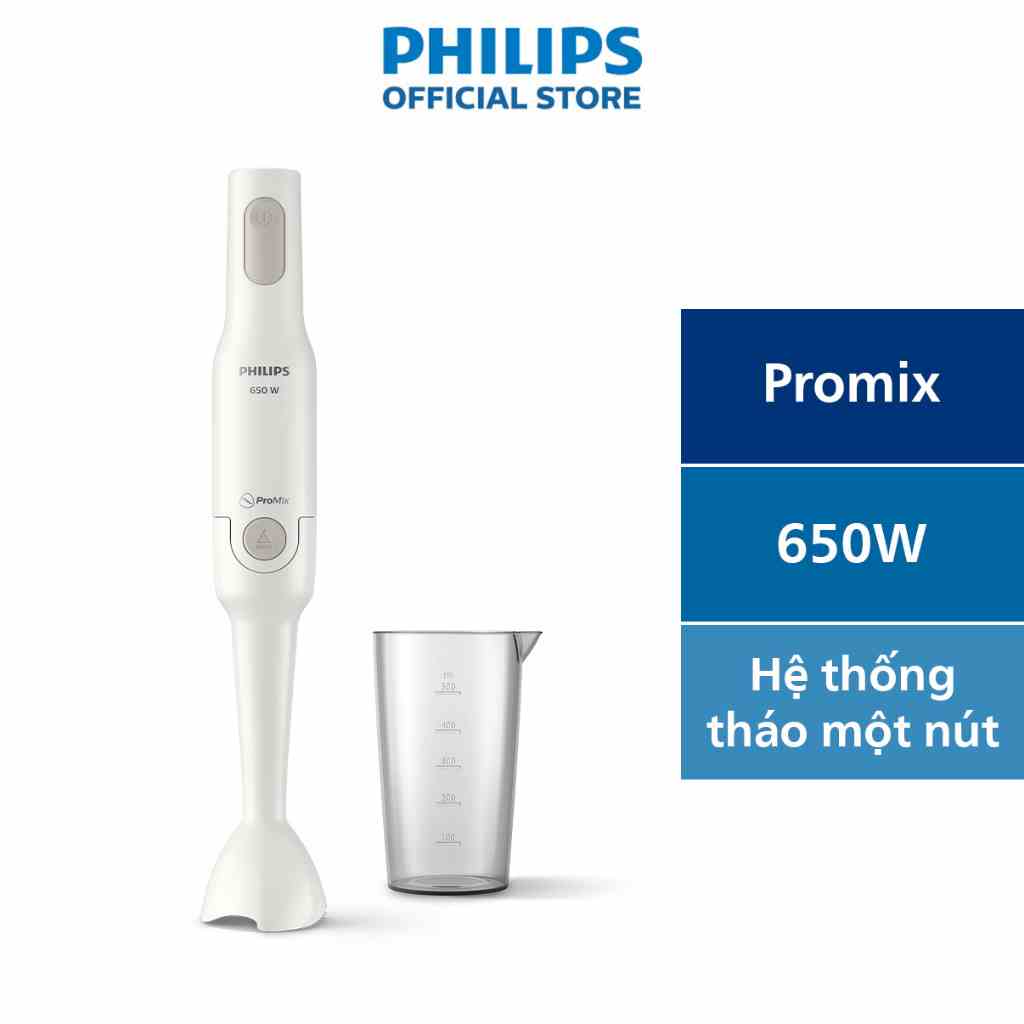 Máy xay cầm tay PHILIPS Promix HR2531 /00 650W thanh tay nhựa - Hàng Chính Hãng