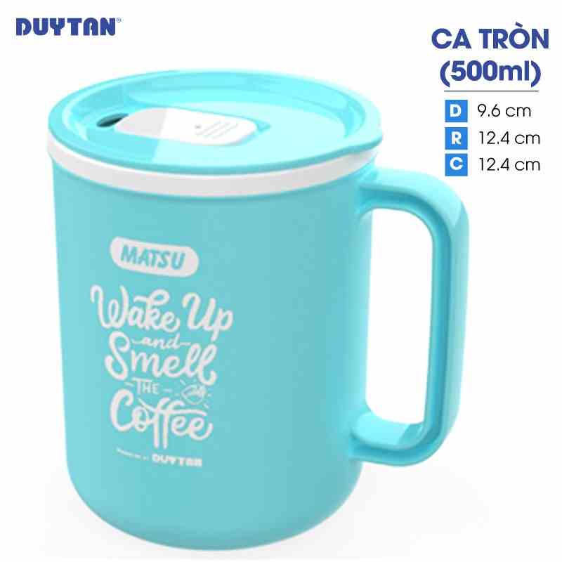 Ca tròn nhựa DUY TÂN Matsu 500ml (9.6 x 12.4 x 12.4 cm) - 12552 - Giao màu ngẫu nhiên