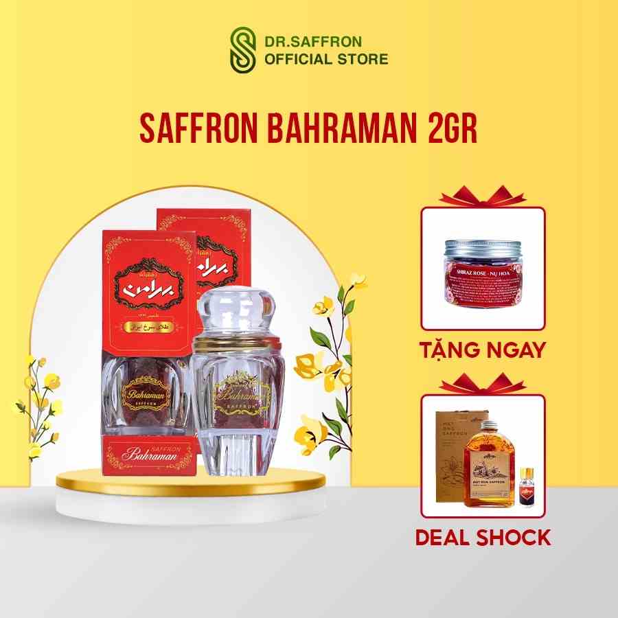 COMBO Nhụy Hoa Nghệ Tây SAFFRON BAHRAMAN 2 hộp - hộp 1Gr