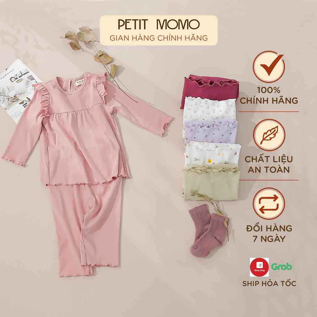 Bộ Quần Áo Bé Gái Mặc Nhà PETIT MOMO Vải Thun Cotton Mềm Mịn H122