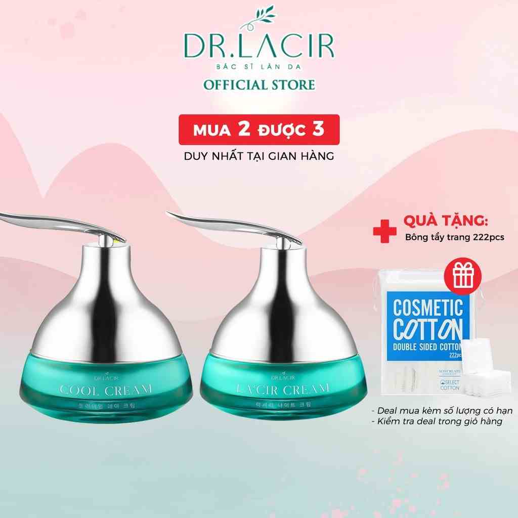 [NEW] Bộ Chăm Sóc Da Mặt DR.LACIR (Kem Face Lạnh Dưỡng Da Chống Nắng 35g + Kem Dưỡng Da Ban Đêm 35g) DR105