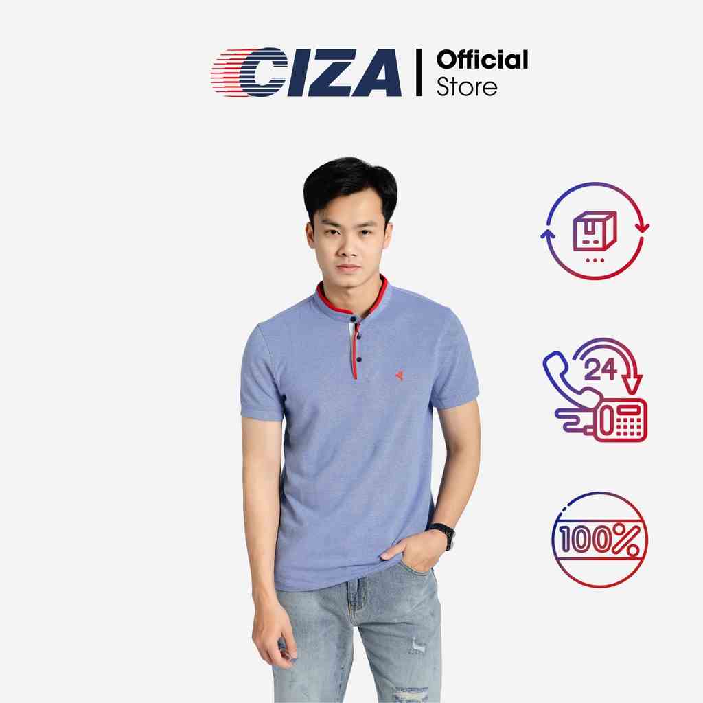 [Mã BMLTB35 giảm đến 35K đơn 99K] Áo polo ngắn cộc tay nam CIZA cổ tàu vải cotton phong cách casual size S M L XL APNR13