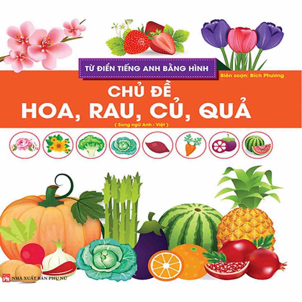 Sách Hay Cho Bé- Từ Điển Tiếng Anh Bằng Hình - Chủ Đề Rau , Củ Quả ( Mới)