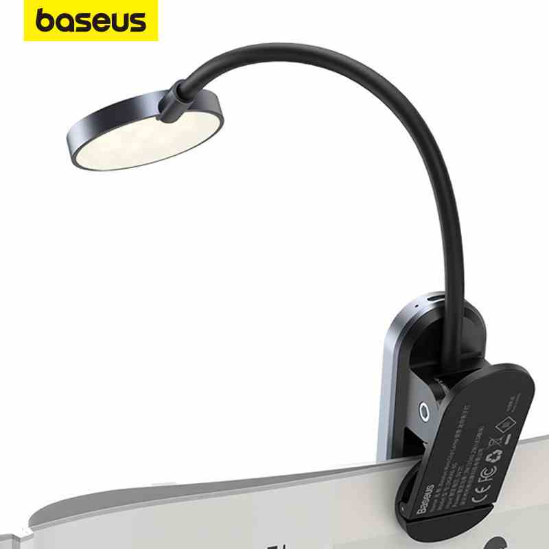 [Mã ELBMO2 giảm 12% đơn 500K] Đèn đọc sách có thể sạc lại Baseus LED Clip USB