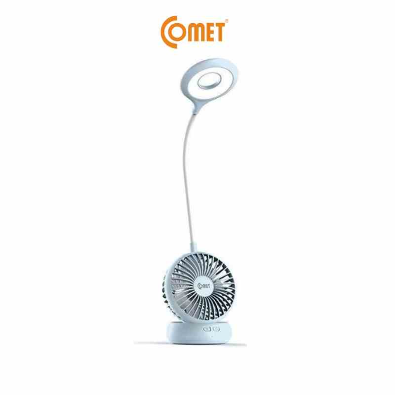 Đèn bàn sạc led COMET CT176 4W kiêm Quạt sạc 4W, tổng công suất 8W