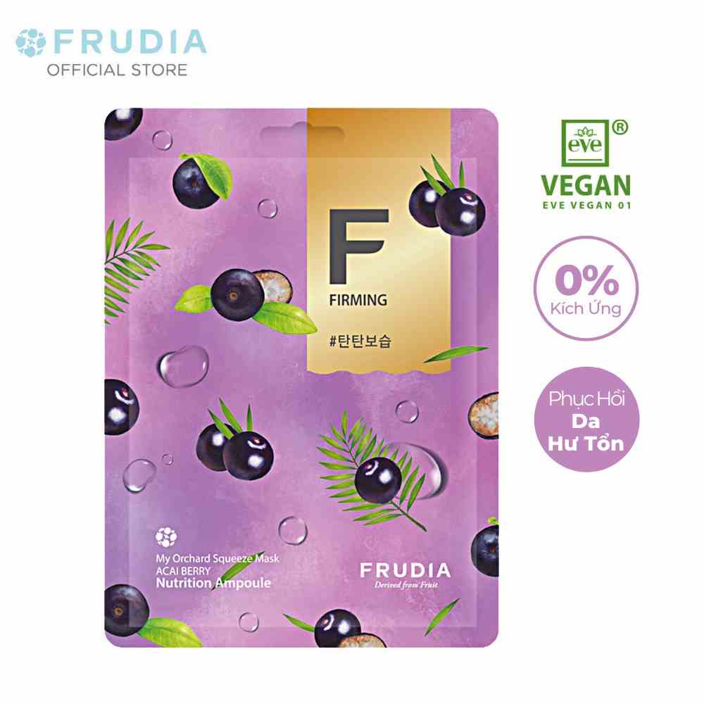 [Mã BMLTA35 giảm đến 35K đơn 99K] Mặt Nạ Nuôi Dưỡng Da Từ Quả Mọng Frudia My Orchard Squeeze Mask Acai Berry 20ml/1pcs