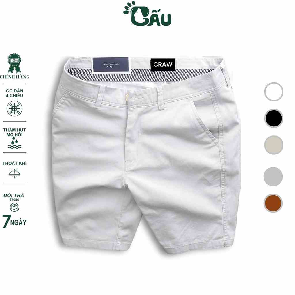 Quần short nam Gấu 194 chất kaki siêu dày dặn, sang chảnh form gerular fit - KR