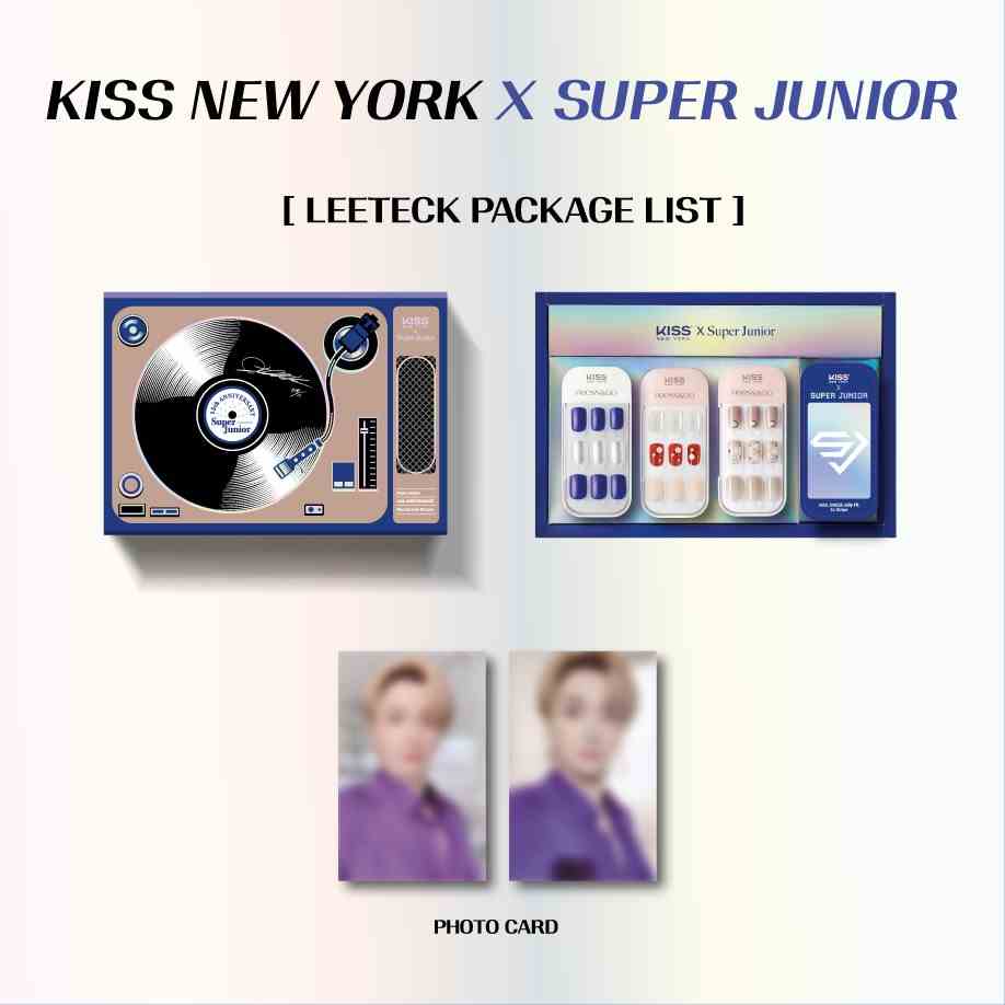 [KISS NEW YORK X SUPER JUNIOR] 15TH Anniversary Collab Set (LEETEUK) Bộ Sản Phẩm Móng Tay - 4 Món