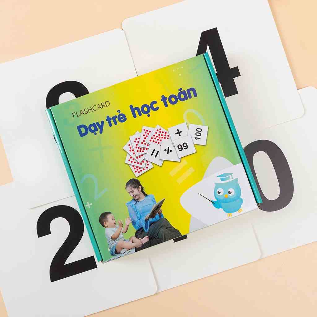 Bộ 109 thẻ Flashcard Dạy Trẻ Học Toán Glenn Doman- thẻ học thông minh phát triển tư duy logic cho trẻ từ 0-6 tuổi