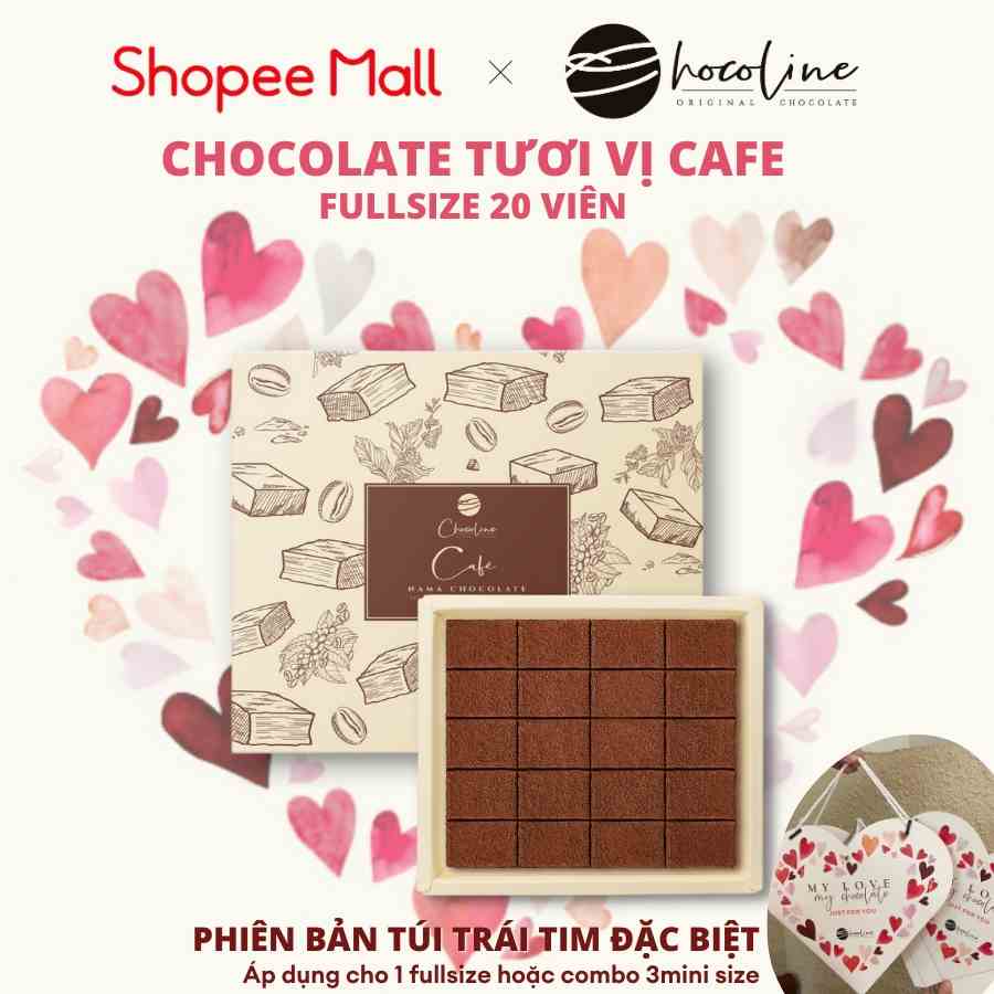 Socola Tươi Chocoline Vị Cà Phê - Hộp 20 Viên (130gram)