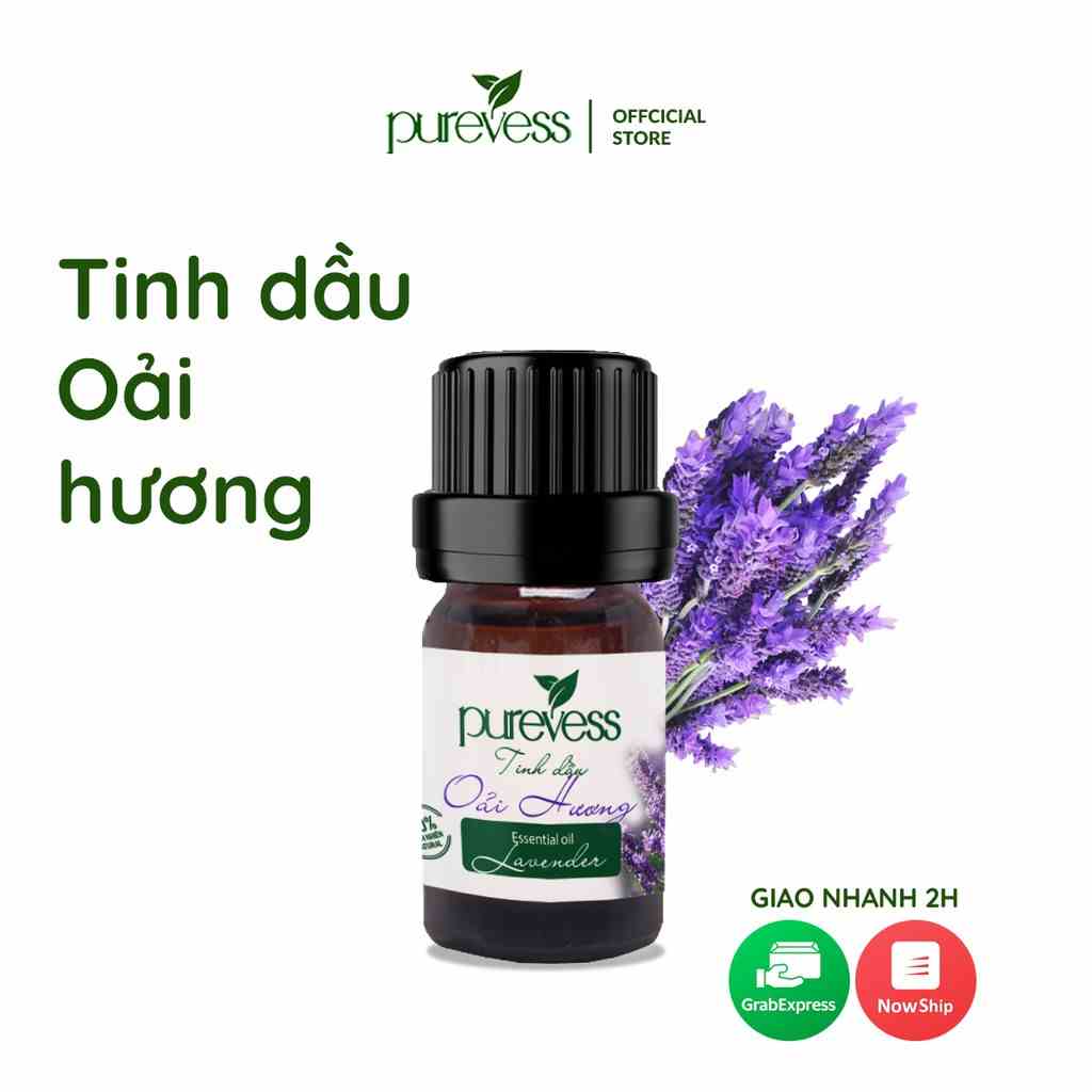 Tinh dầu Oải Hương giúp kháng khuẩn giảm stress trấn tĩnh tinh thần PUREVESS 5ml