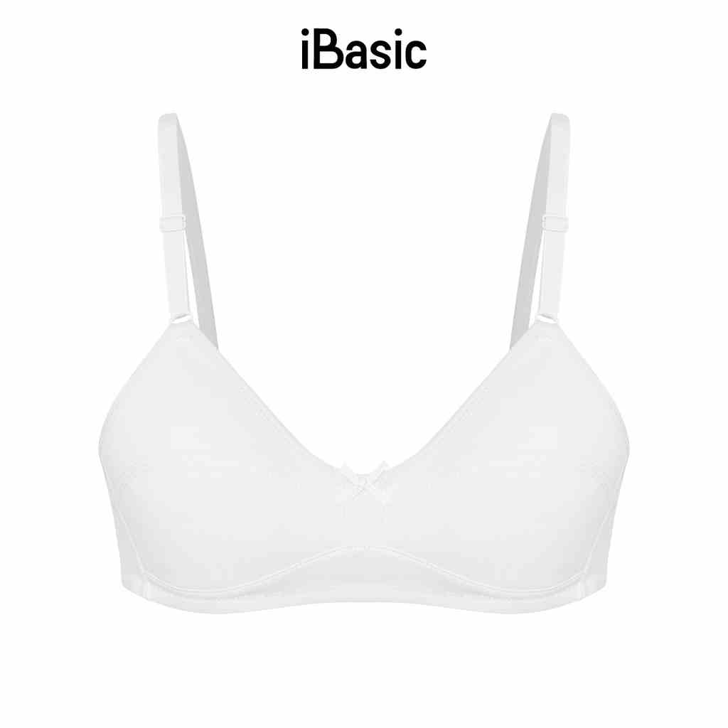 Áo ngực học sinh không gọng mút mỏng cotton iBasic BRAT018