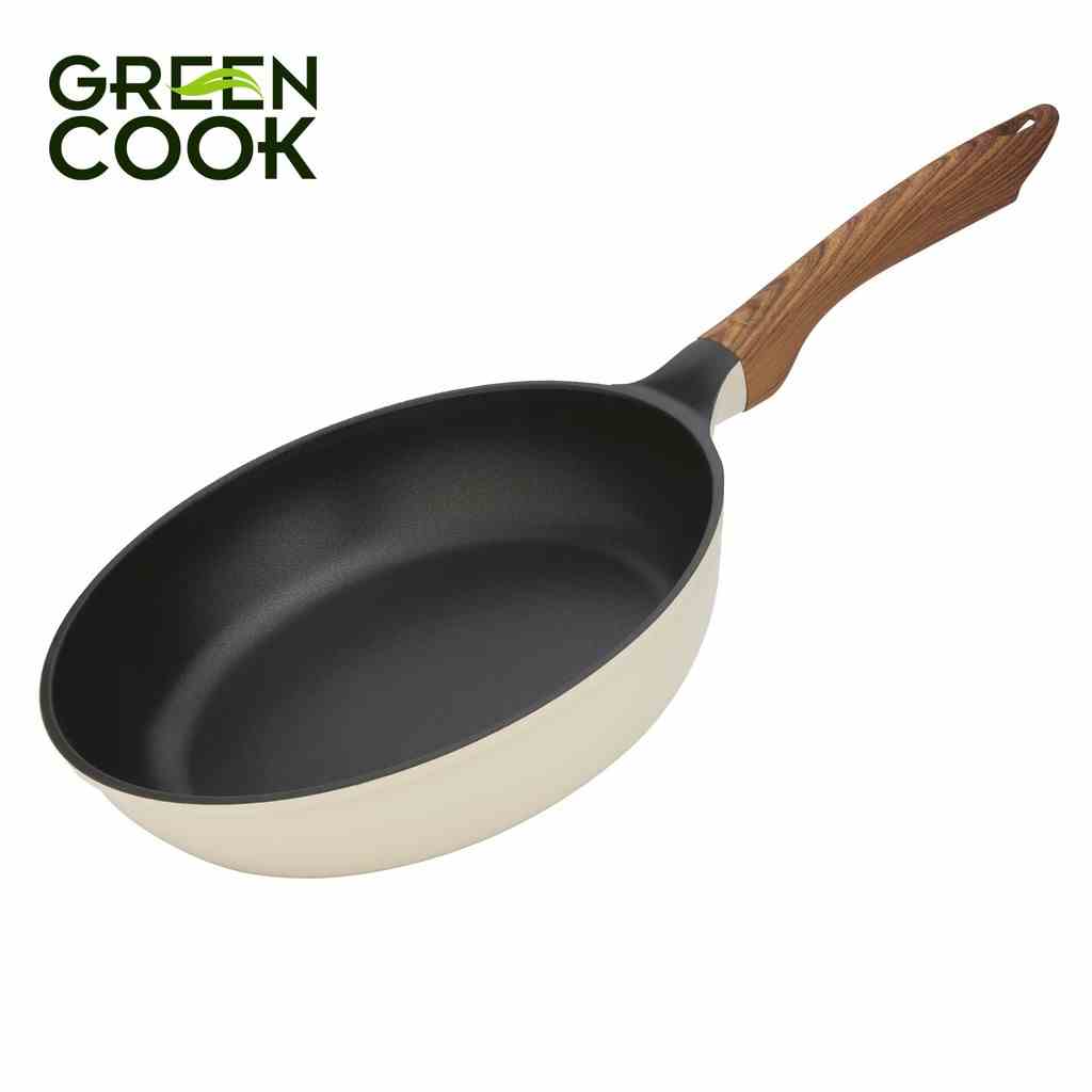 [Mã BMLTA35 giảm đến 35K đơn 99K] Chảo đúc chống dính ceramic đáy từ 26cm Green Cook GCP03-26IH