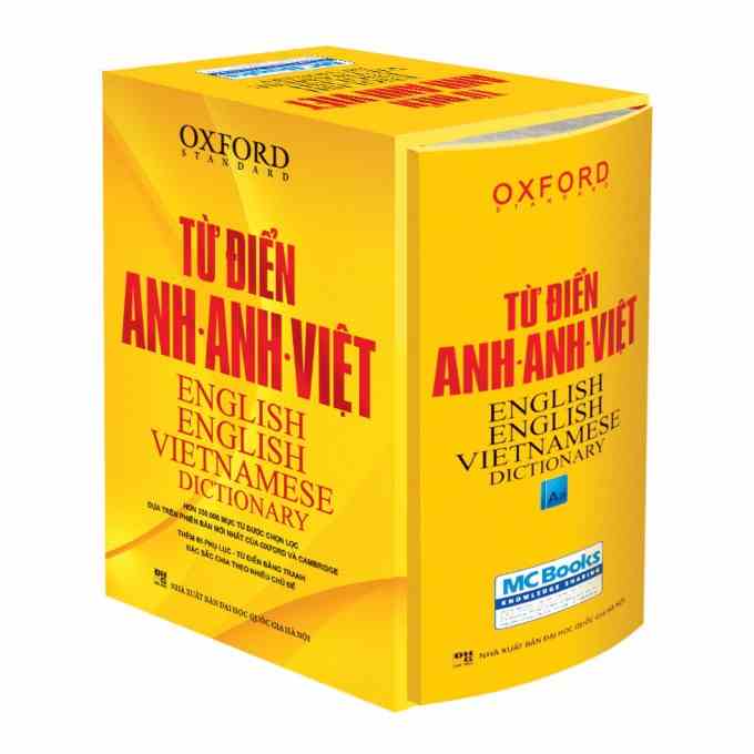 Sách - Từ Điển Oxford Anh Anh Việt 350.000 Từ (Hộp Cứng Vàng/Đỏ)