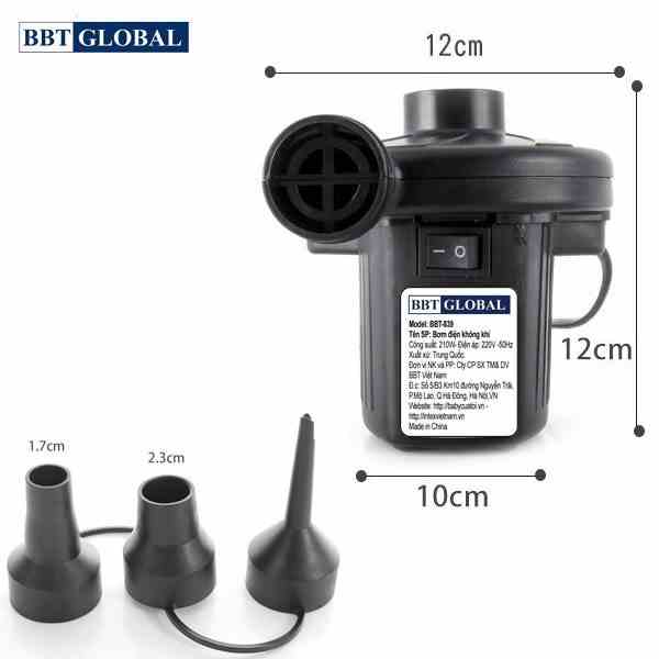 Bơm điện hút xả 2 chiều BBT Global BBT839