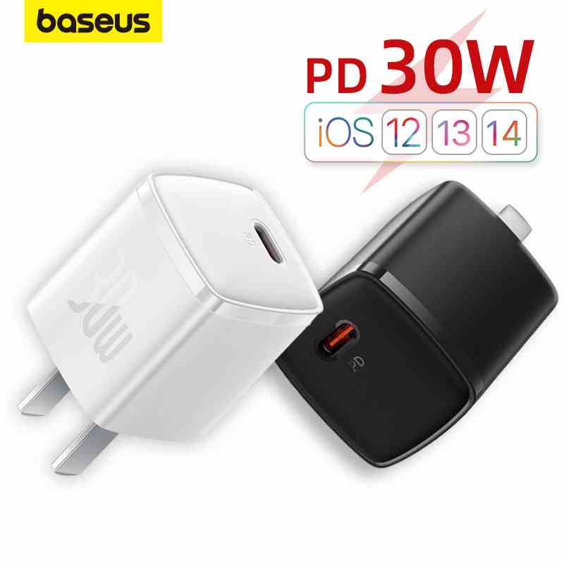 [Mã ELBMO2 giảm 12% đơn 500K] Cốc Sạc Baseus Mini Usb C Qc3.0 Pd 30w Sạc Nhanh Cho Điện Thoại