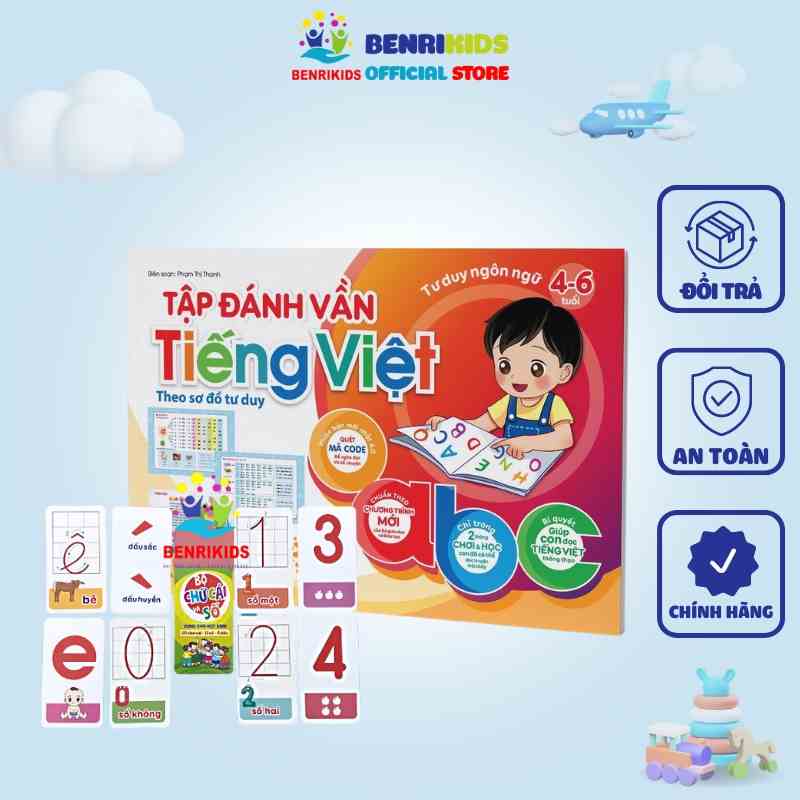 Tranh Tập Đánh Vần Tiếng Việt Benrikids Cho Trẻ Từ 4 Đến 6 Tuổi Phiên Bản Mới