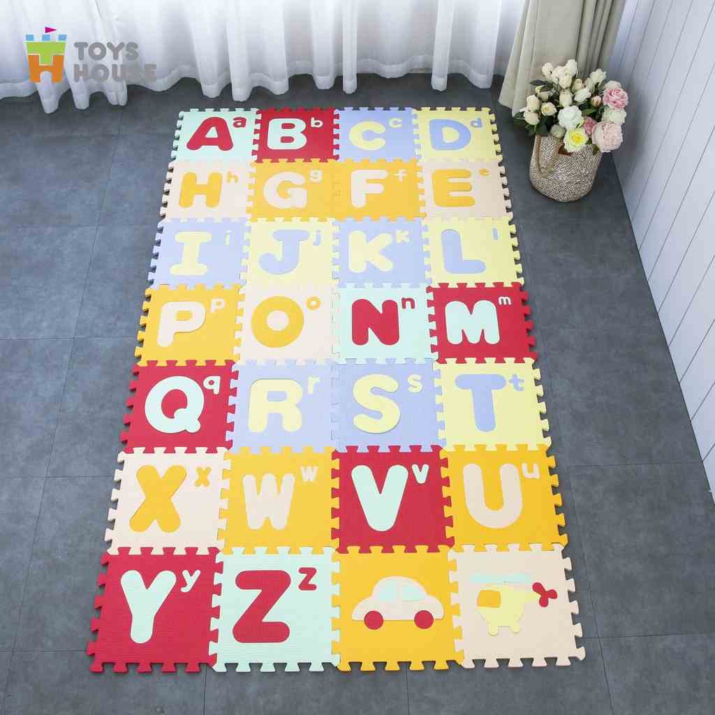 Thảm xốp ghép cho bé - tấm 30*30cm EVA trải sàn cho bé chất lượng Châu Âu EN71 - Toyshouse