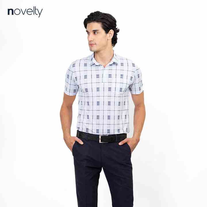 [Mã BMLTB35 giảm đến 35K đơn 99K] Áo Polo nam Novelty cổ sơ mi có túi NATMHCMCLR191121N