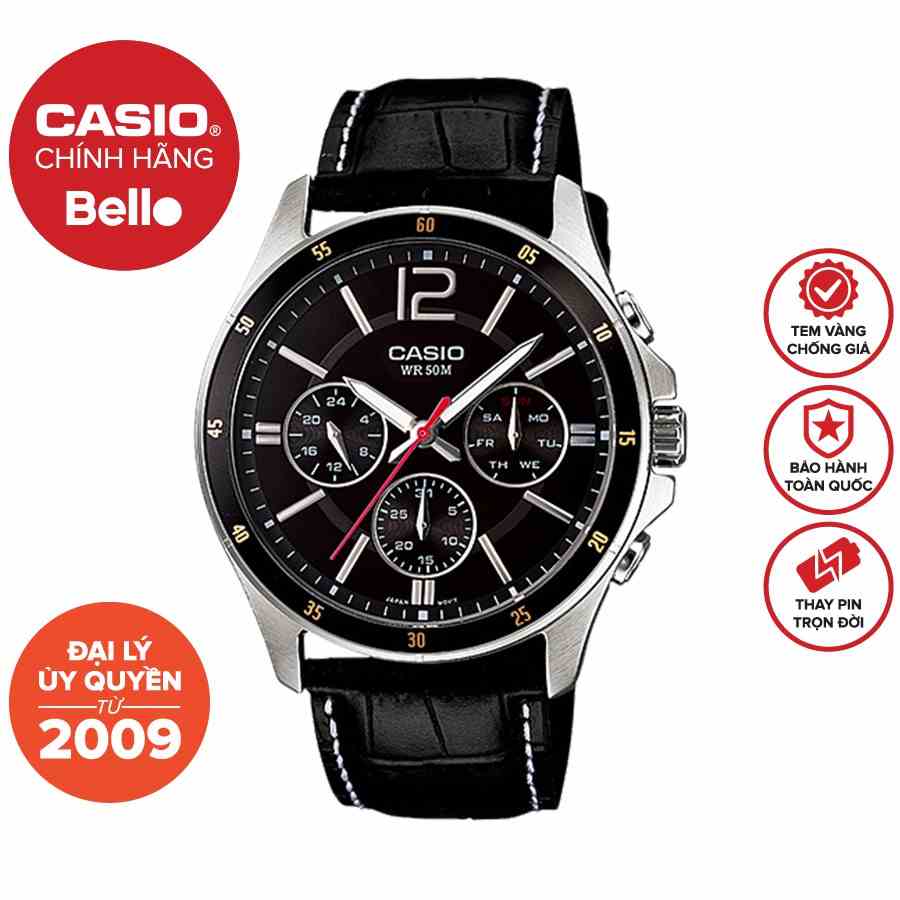 Đồng hồ Casio Nam MTP-1374 chính hãng bảo hành 1 năm Pin trọn đời