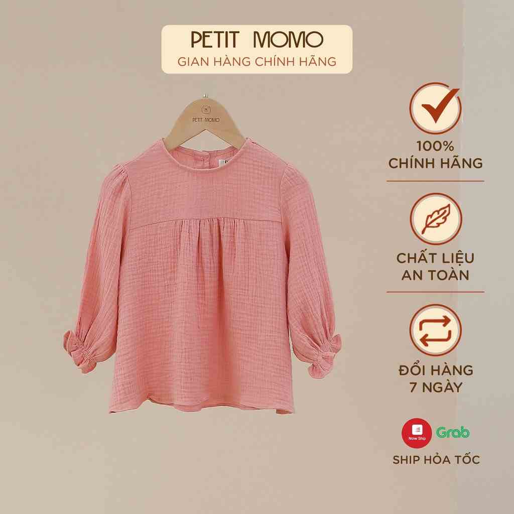 [Mã BMLT35 giảm đến 35K đơn 99K] Áo Babydoll Bé Gái Dài Tay PETIT MOMO Vải Xô Mềm Mại Thoáng Mát Cho Bé Từ 1-6 Tuổi H038