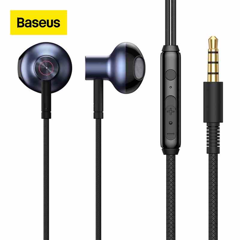  Tai Nghe Nhét Tai Baseus H19 Âm Thanh Nổi 6D Và Mic Cho Điện Thoại Xiaomi Có Dây 3.5mm