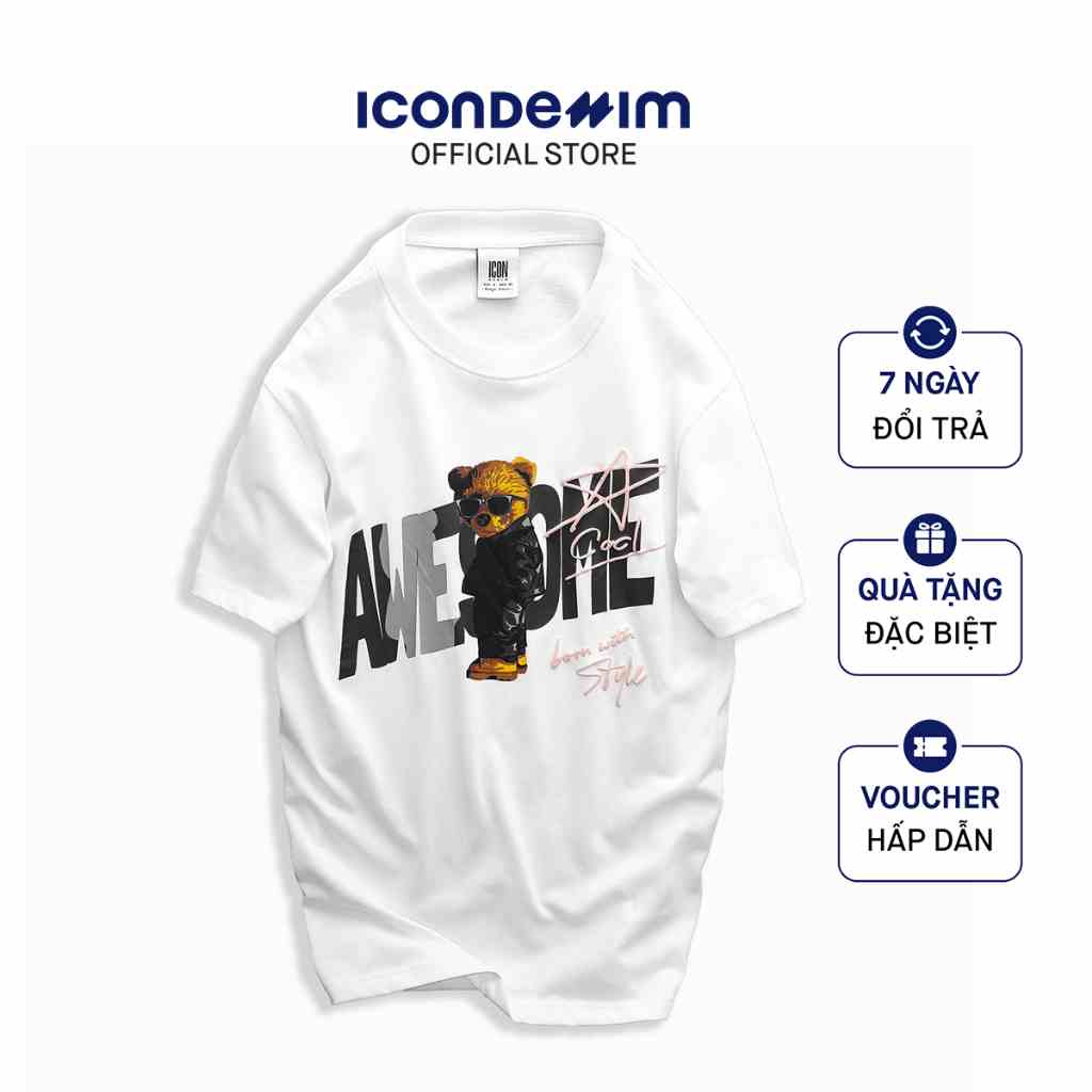 Áo Thun Nam Tay Ngắn ICONDENIM Regular Awesome ATID0099