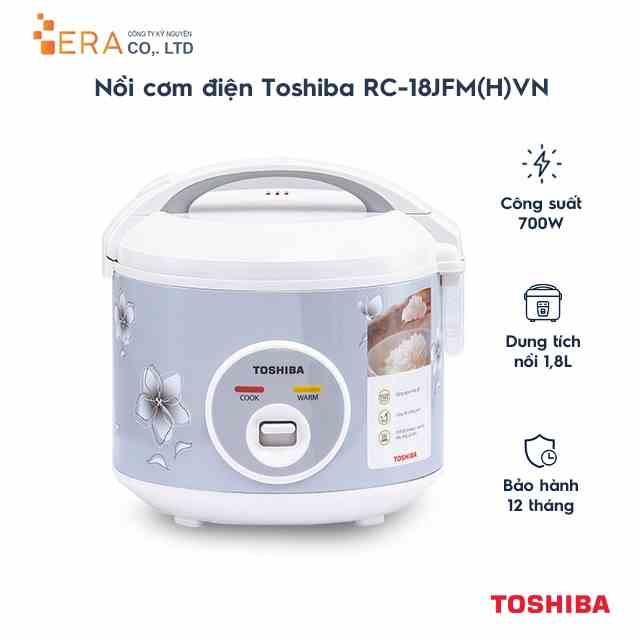 [Mã BMLTA35 giảm đến 35K đơn 99K] Nồi cơm điện Toshiba 1.8L RC-18JFM(H)VN