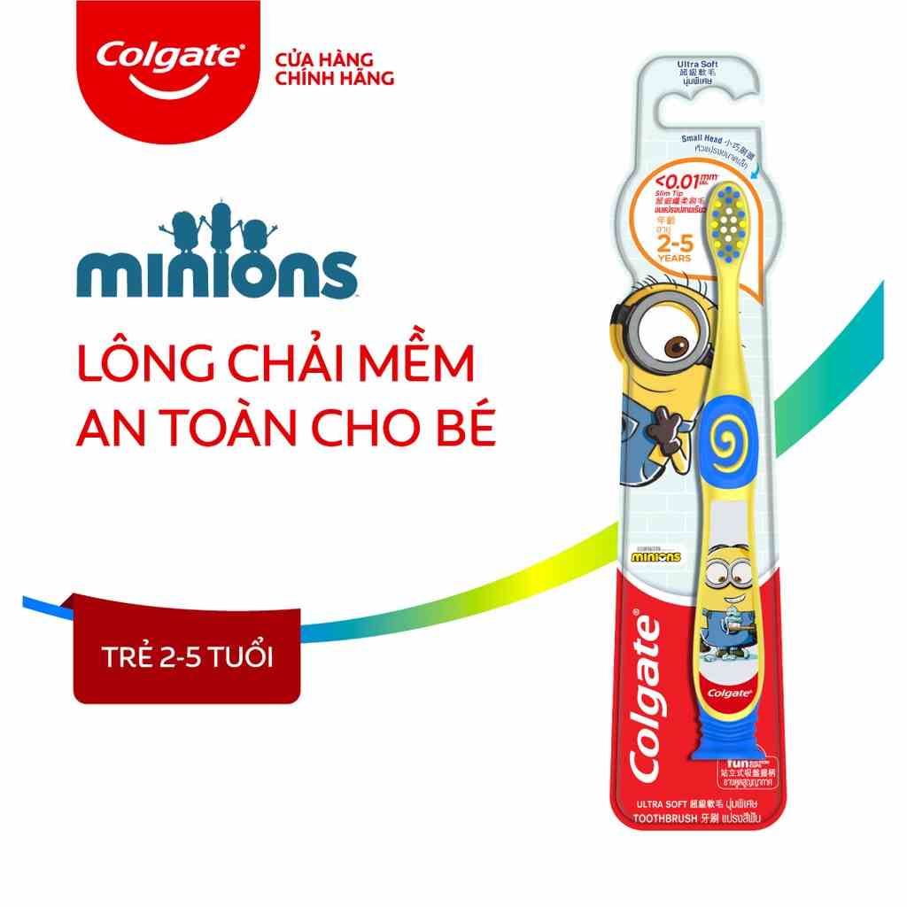 Bàn chải Colgate cho trẻ từ 2-5 tuổi hình ảnh Minion vui nhộn