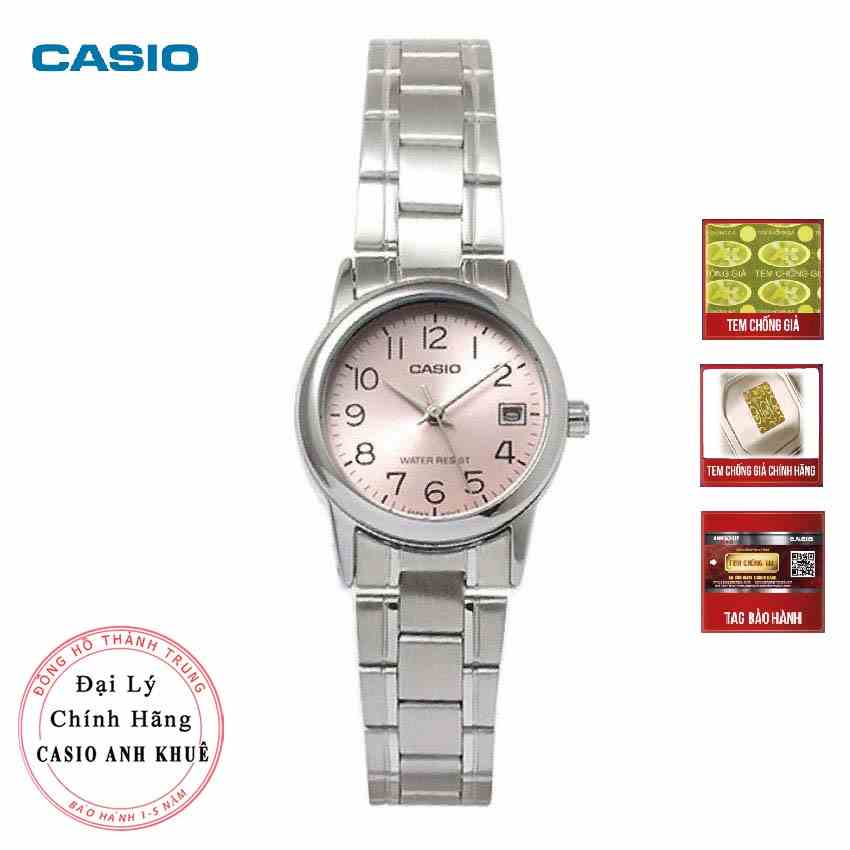 Đồng hồ nữ Casio LTP-V002D-4BUDF dây kim loại