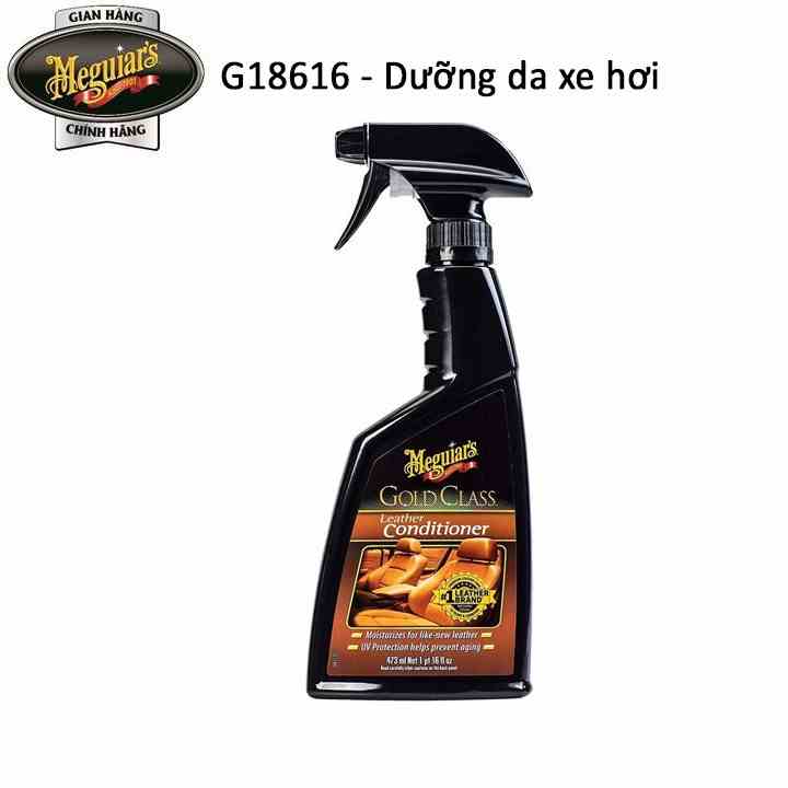 Meguiars Dưỡng da xe hơi dạng xịt cầm tay tiện lợi - Gold Class Leather Conditioner - G18616, 16 oz/473 ml