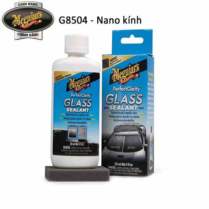 Meguiars Phủ nano kính xe tạo hiệu ứng lá sen - Perfect Clarity Glass Sealant - G8504,118 ml /4 oz