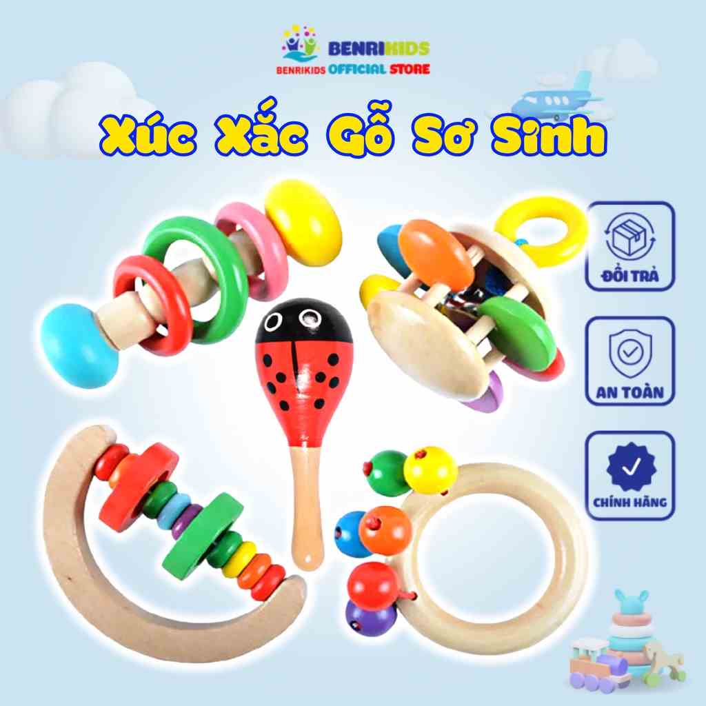 [Mã BMLTB200 giảm đến 100K đơn 499K] Đồ Chơi Gỗ Benrikids Xúc Xắc Lục Lạc Phát Âm Thanh Cho Trẻ Sơ Sinh