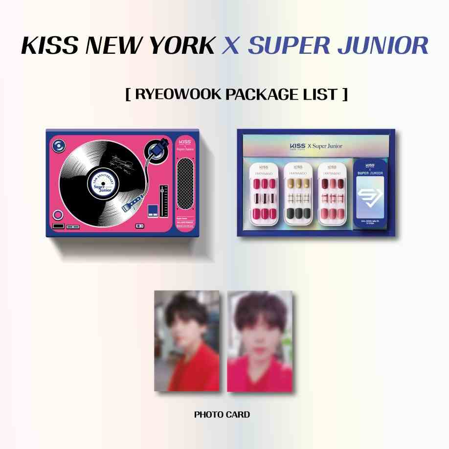 [KISS NEW YORK X SUPER JUNIOR] 15TH Anniversary Collab Set (RYEOWOOK) Bộ Sản Phẩm Móng Tay - 4 Món