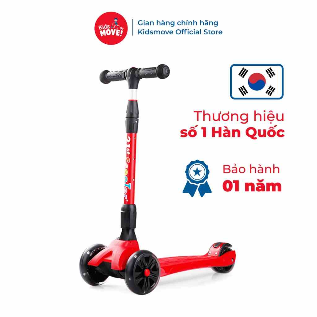 Xe trượt scooter 3 bánh gấp gọn 21st scooter SPINE, có đèn LED phát sáng, cho bé từ 3-14 tuổi