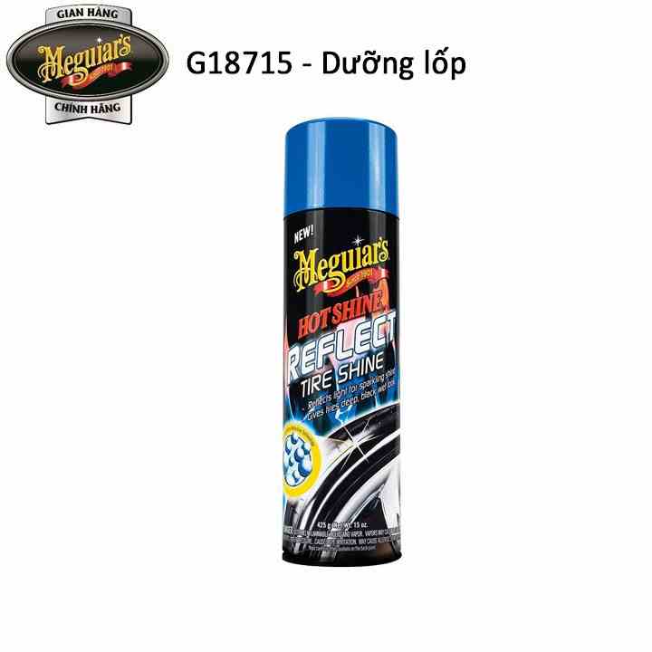 Meguiars Dưỡng lốp dạng xịt có nhũ - Hot Shine Reflect - G18715, 15 oz, 425g