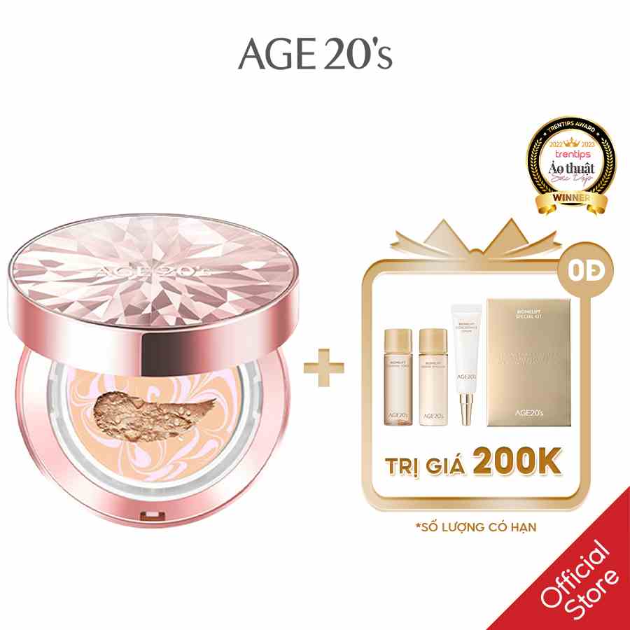 [Mã BMTTC60K giảm đến 60K đơn 50K] Phấn Nền Lạnh Kim Cương AGE20s Essence Cover Pact ORIGINAL SPF 50+/PA +++ 12.5g