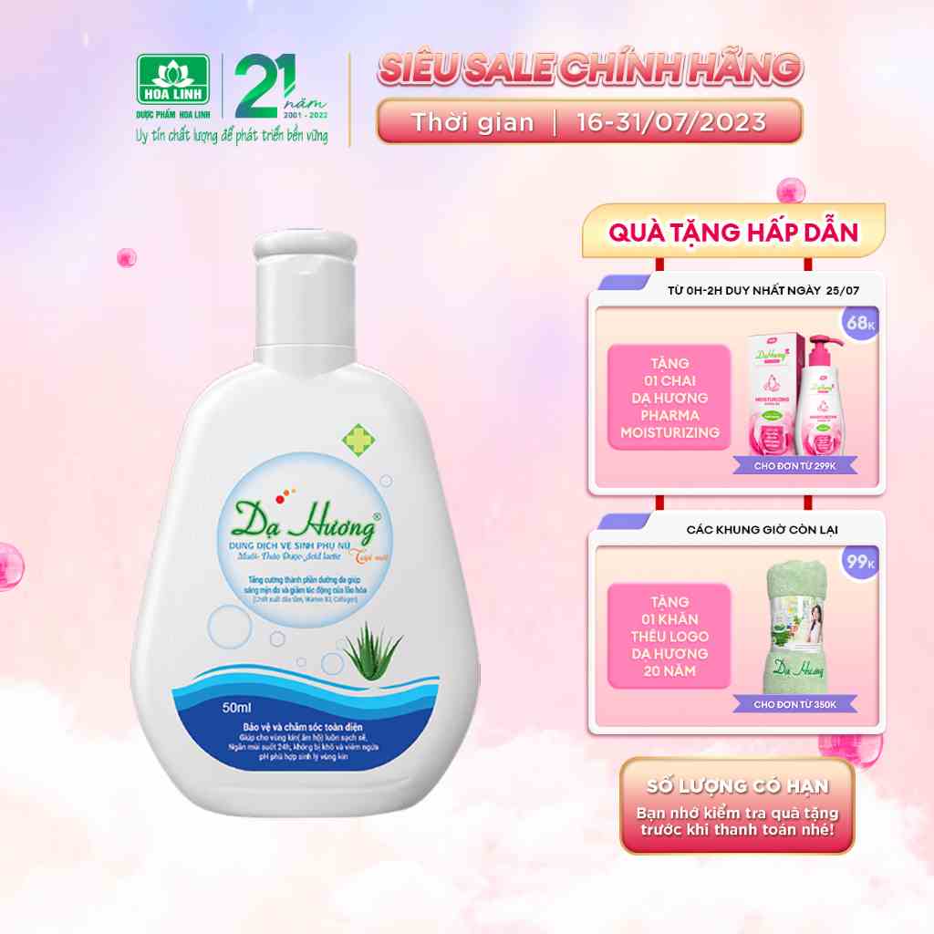 Dung dịch vệ sinh phụ nữ Dạ Hương 50ml