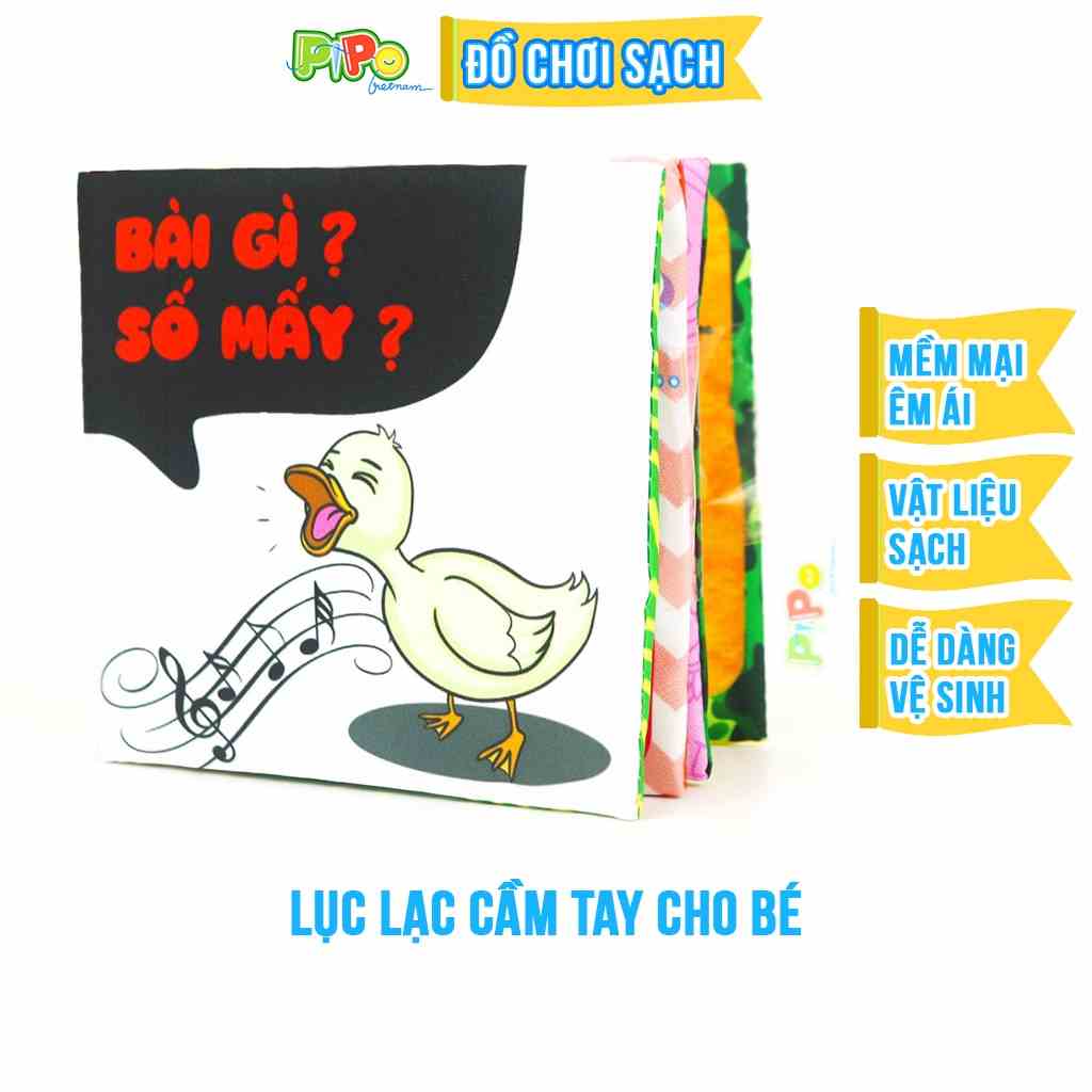 [Mã BMLTA35 giảm đến 35K đơn 99K] Sách vải PiPoVietnam kích thích thị giác - Song ngữ Anh Việt - Bài gì số mấy