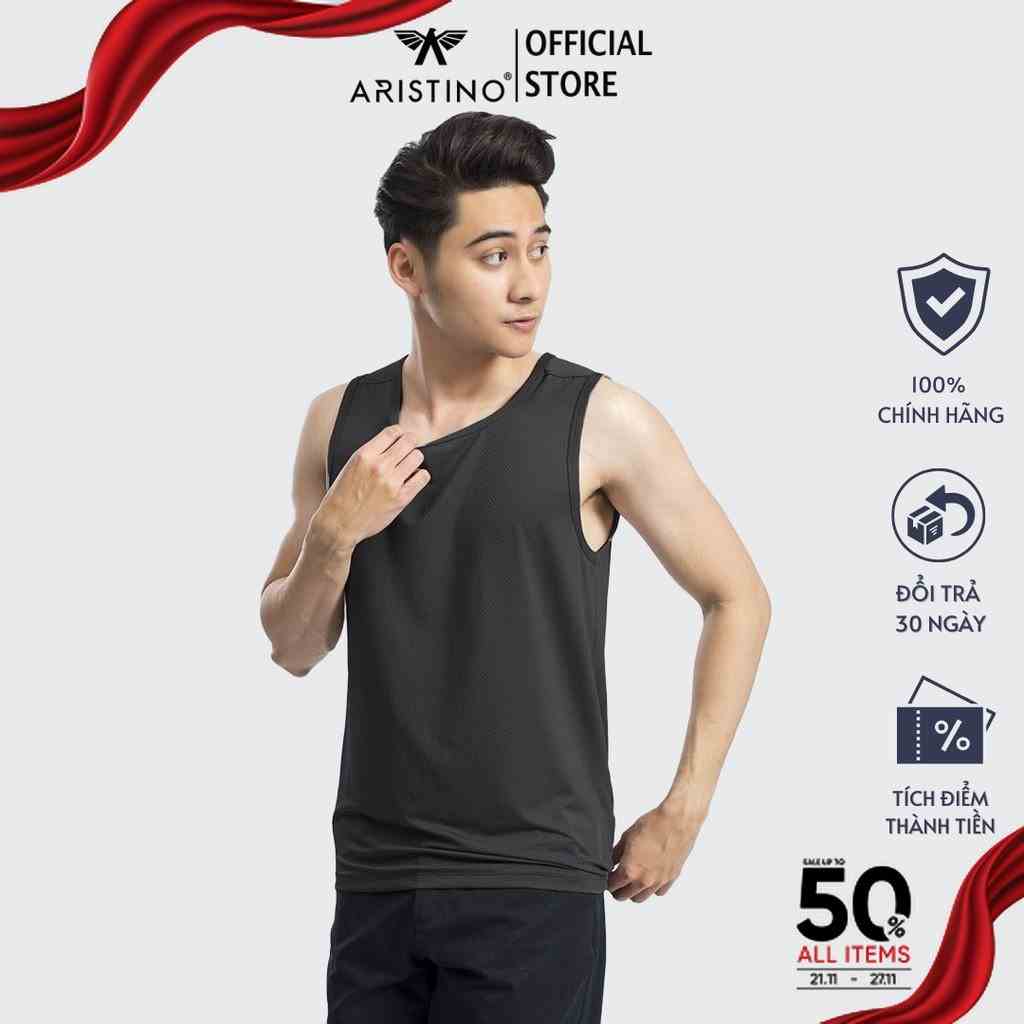 Áo tank top ARISTINO bề mặt vải trượt dễ chịu, hạn chế hiện tượng dính hoặc đọng ẩm ATT015S8